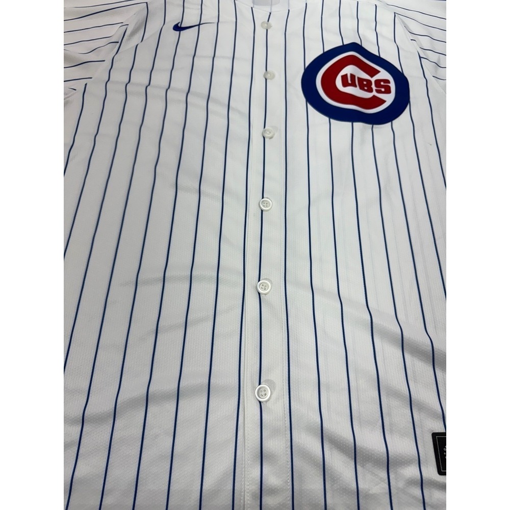Nike Chicago Cubs Cody Bellinger 24 Home Jersey Mens XL White Pinstripe MLB - Picture 15 of 16
